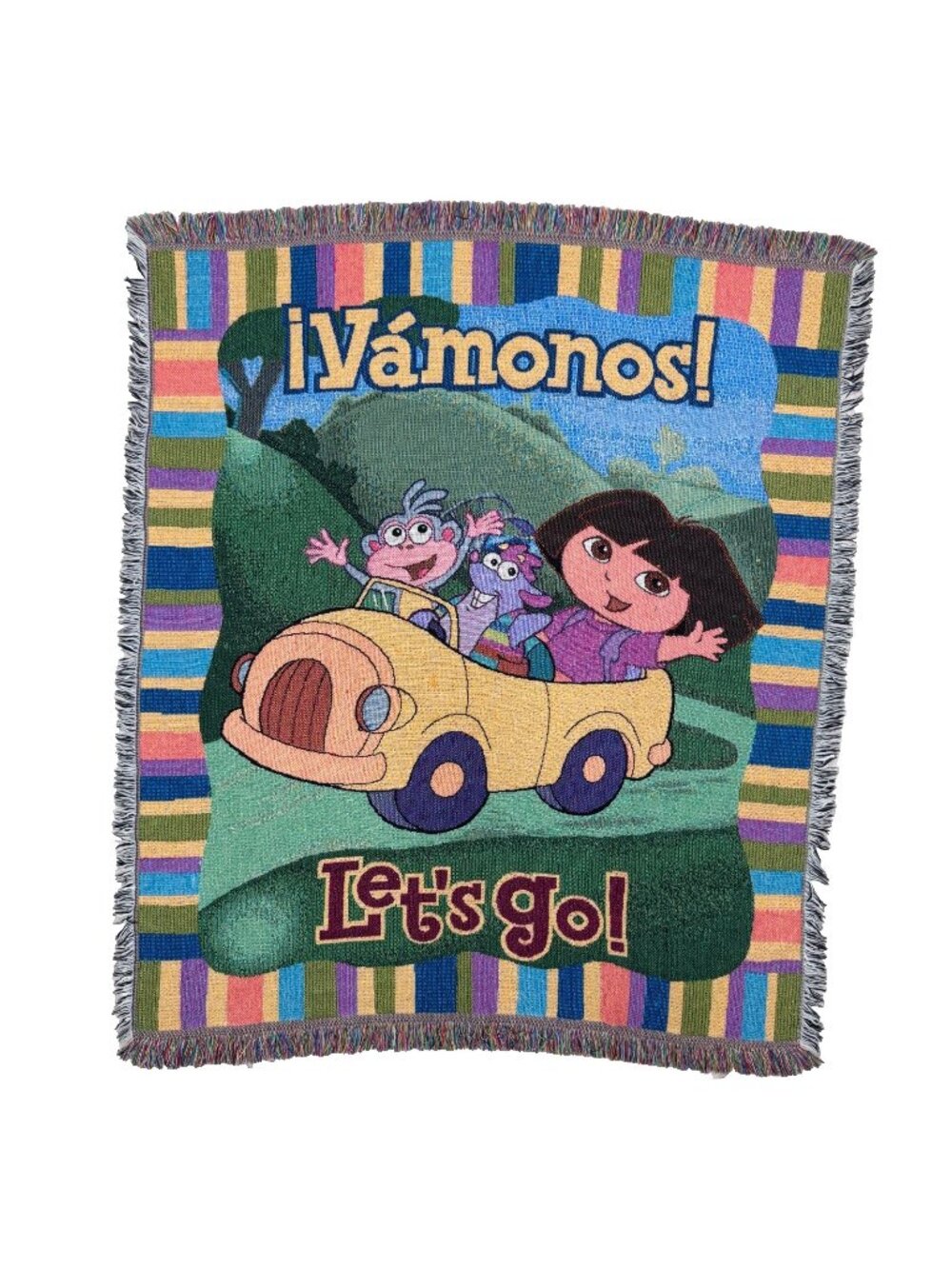 Dora The Explorer Vamonos Lets Go! Tapestry Throw Blanket 47x56
